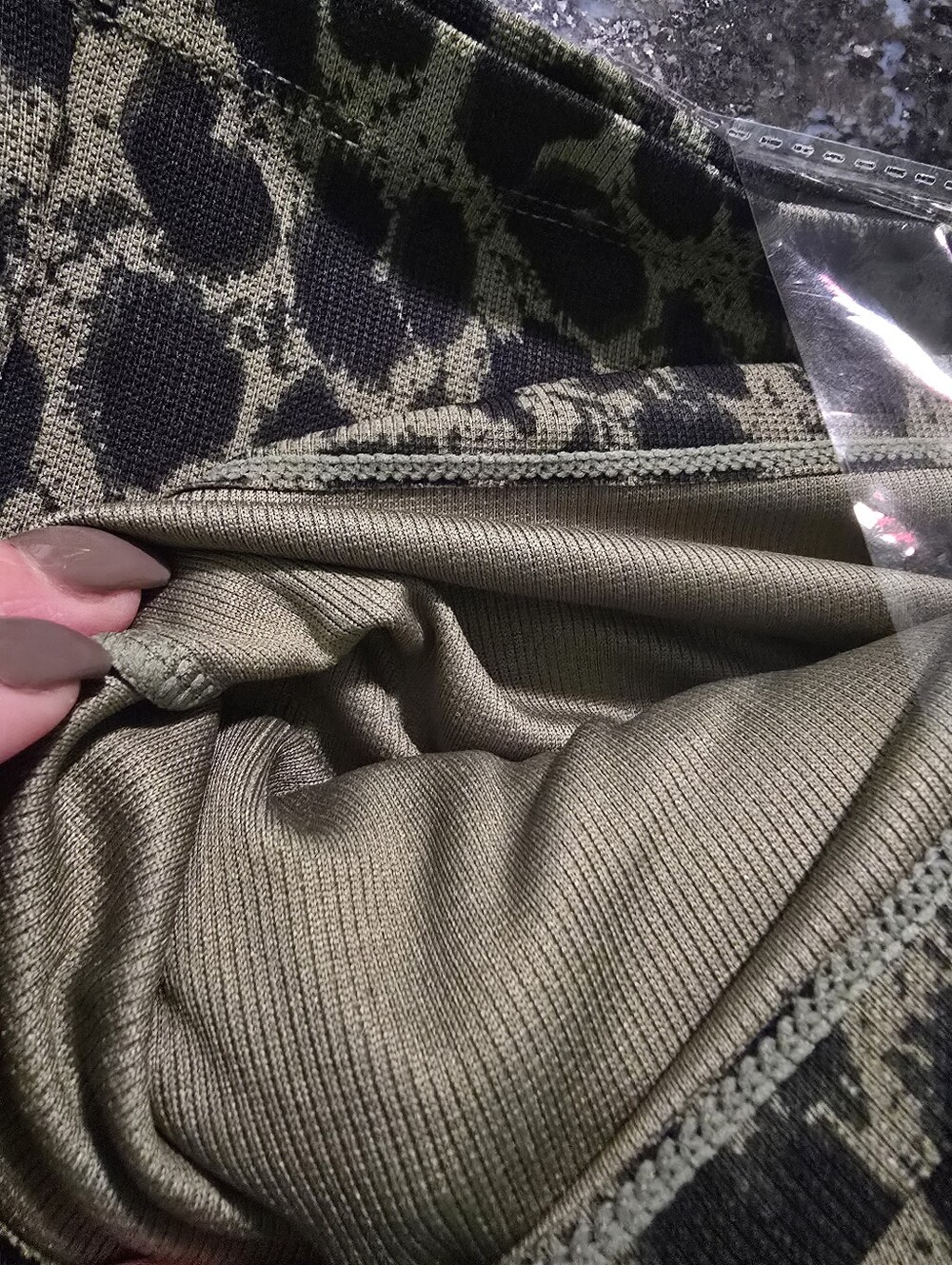HALARA Leopard-Print Wide Leg Pants - Green & Black, NWT! - Picture 8 of 9
